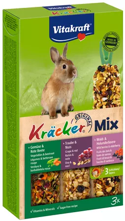 Vitakraft Kräcker Mix konijn groente/noot/bosbessen