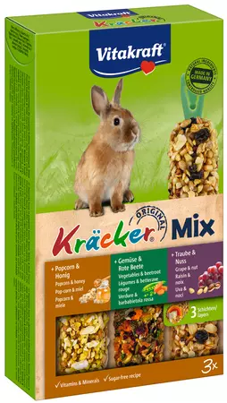 Vitakraft Kräcker Mix konijn popcorn/groente/noot