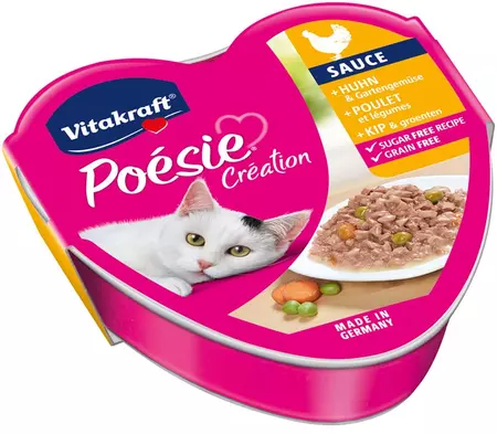Vitakraft Poésie® Création met kip en groente in saus 85g
