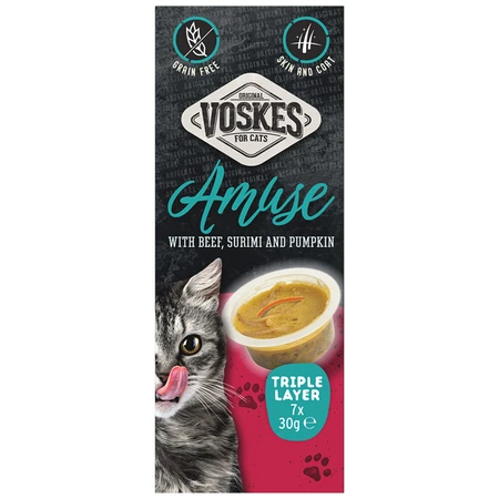 Voskes Amuse triple layer rund, surimi & pompoen