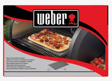Weber Vierkante Pizzasteen geglazuurd l30b44cm