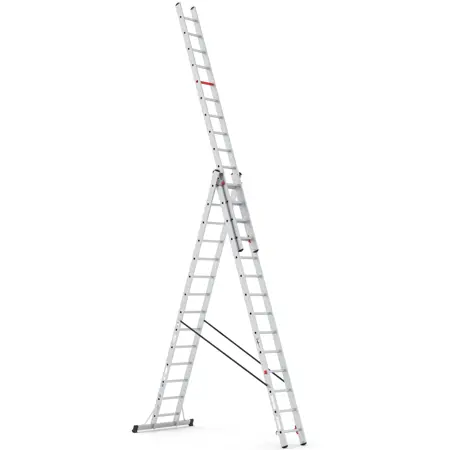 Wixor Professionele Ladder Aluminium 3x14 - afbeelding 1