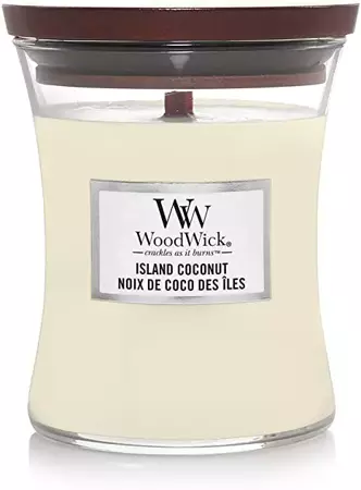 Woodwick Island Coconut Medium Candle