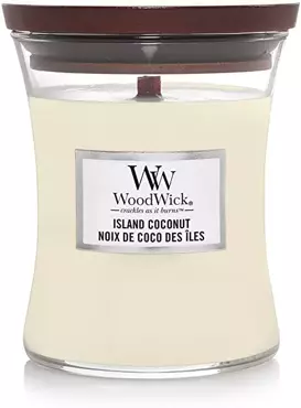 Woodwick Island Coconut Medium Candle