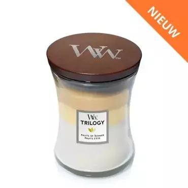 Woodwick Medium Candle Trilogy Fruits of Summer