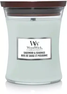 WoodWick Sagewood & Seagrass Medium Candle