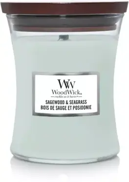 WoodWick Sagewood & Seagrass Medium Candle