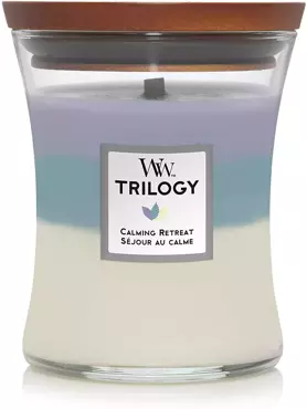 Woodwick Trilogy Calming Retreat Medium Candle - afbeelding 1