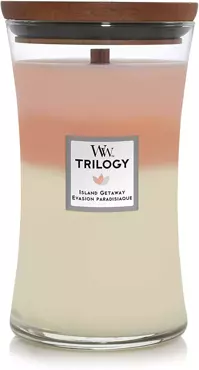 Woodwick Trilogy Island Getaway Large Candle - afbeelding 1