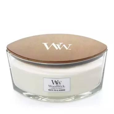 Woodwick White Tea & Jasmine Ellipse Candle