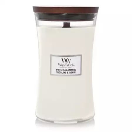 Woodwick White Tea & Jasmine Large Candle