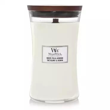 Woodwick White Tea & Jasmine Large Candle