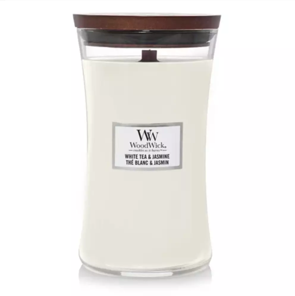Woodwick White Tea & Jasmine Large Candle Top Tuincentrum
