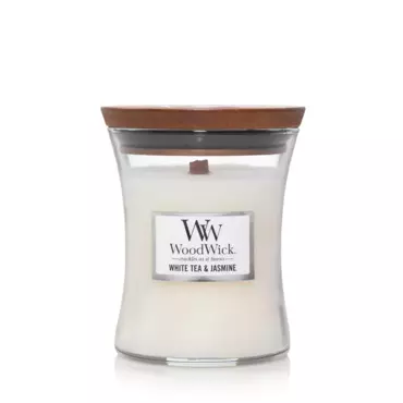 Woodwick White Tea & Jasmine Medium Candle