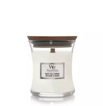 Woodwick White Tea & Jasmine Mini Candle