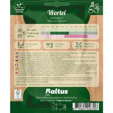 Wortel nantaise 2 per 10m - afbeelding 2