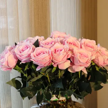 Kunstbloem roze rozen