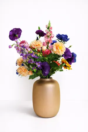 Zijden boeket - Indigo & Apricot - afbeelding 2