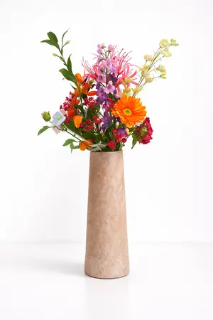 Zijden boeket - Vibrant Coral - afbeelding 1