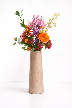 Zijden boeket - Vibrant Coral - afbeelding 1