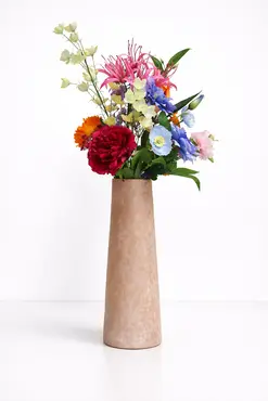 Zijden boeket - Vibrant Coral - afbeelding 2