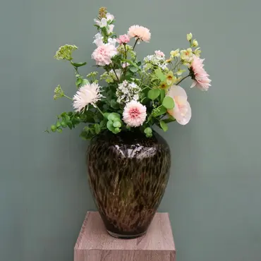 Zijden Kunstboeket Wit Lichtroze