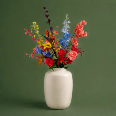 Zijden Veld boeket - Tropical Bont