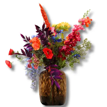 Zijden Veld boeket - Tropical Bont Small