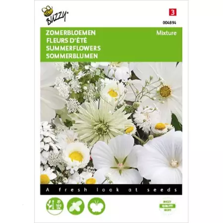 Zomerbloemen Witte Tinten - afbeelding 1