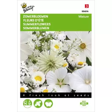 Zomerbloemen Witte Tinten - afbeelding 1