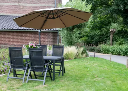 Zweefparasol Libra Rond Ø3m - Taupe sfeer