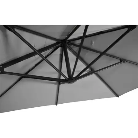 Zweefparasol Libra Vierkant 250x250cm - Grijs doek