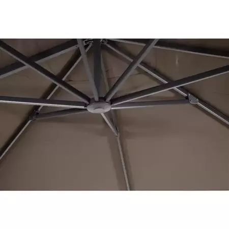 Zweefparasol Taurus Rechthoek 300x400cm - Taupe - afbeelding 2