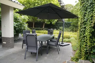 Zweefparasol Virgoflex Vierkant 3x3m - Grijs sfeer